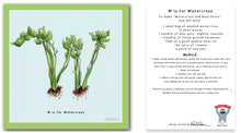 Load image into Gallery viewer, personalised kitchen wall art and recipe card alphabet letter w

