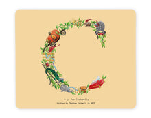 Load image into Gallery viewer, letter c alphabet placemat personalised gift idea
