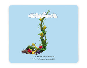 jack and the beanstalk letter j fairy tale placemat