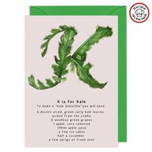 Load image into Gallery viewer, letter k personalised birthday card
