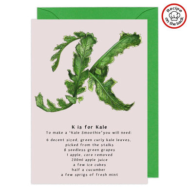 letter k personalised birthday card