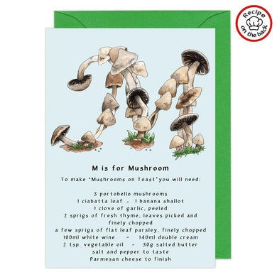 letter m personalised birthday card