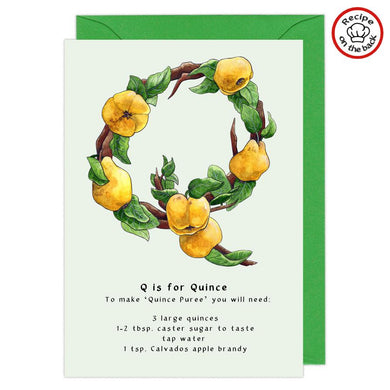 letter q personalised birthday card