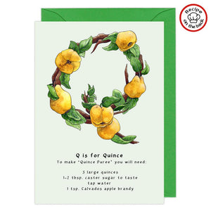 letter q personalised birthday card