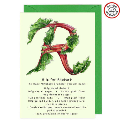 letter r personalised birthday card