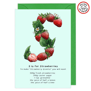 letter s personalised birthday card