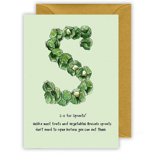 letter s personalised christmas card