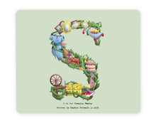 Load image into Gallery viewer, letter s is for sleeping beauty alphabet placemat personalised new home gift
