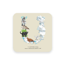 Load image into Gallery viewer, personalised gift idea alphabet coaster letter u
