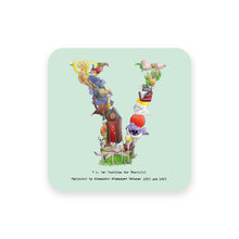 Load image into Gallery viewer, personalised gift idea alphabet coaster letter v
