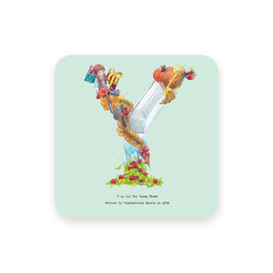 personalised gift idea alphabet coaster letter y