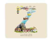 Load image into Gallery viewer, letter z alphabet placemat gift idea for name beginning with the letter z
