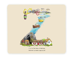 letter z alphabet placemat gift idea for name beginning with the letter z