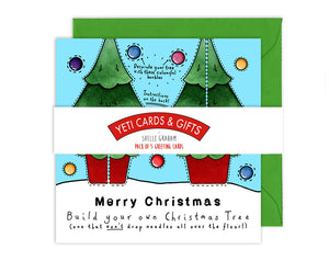 pack of 5 fun Christmas cards for children 