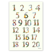 Load image into Gallery viewer, Numbers 1 to 20 children&#39;s wall chart educational learning
