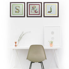 Load image into Gallery viewer, personalised wedding present initial prints. &amp; symbol wall art for couples
