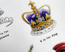 Load image into Gallery viewer, The Royal Alphabet Tea Towel
