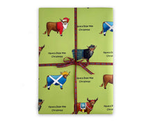 Load image into Gallery viewer, Highland Cow Christmas Gift Wrap
