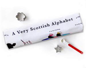 scottish alphabet tea towel gift idea for new home in scotland