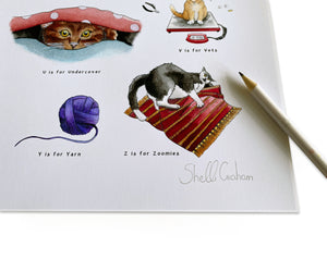 The Cat's Alphabet Art Print