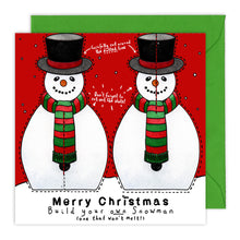 Load image into Gallery viewer, make your own snowman christmas card for children
