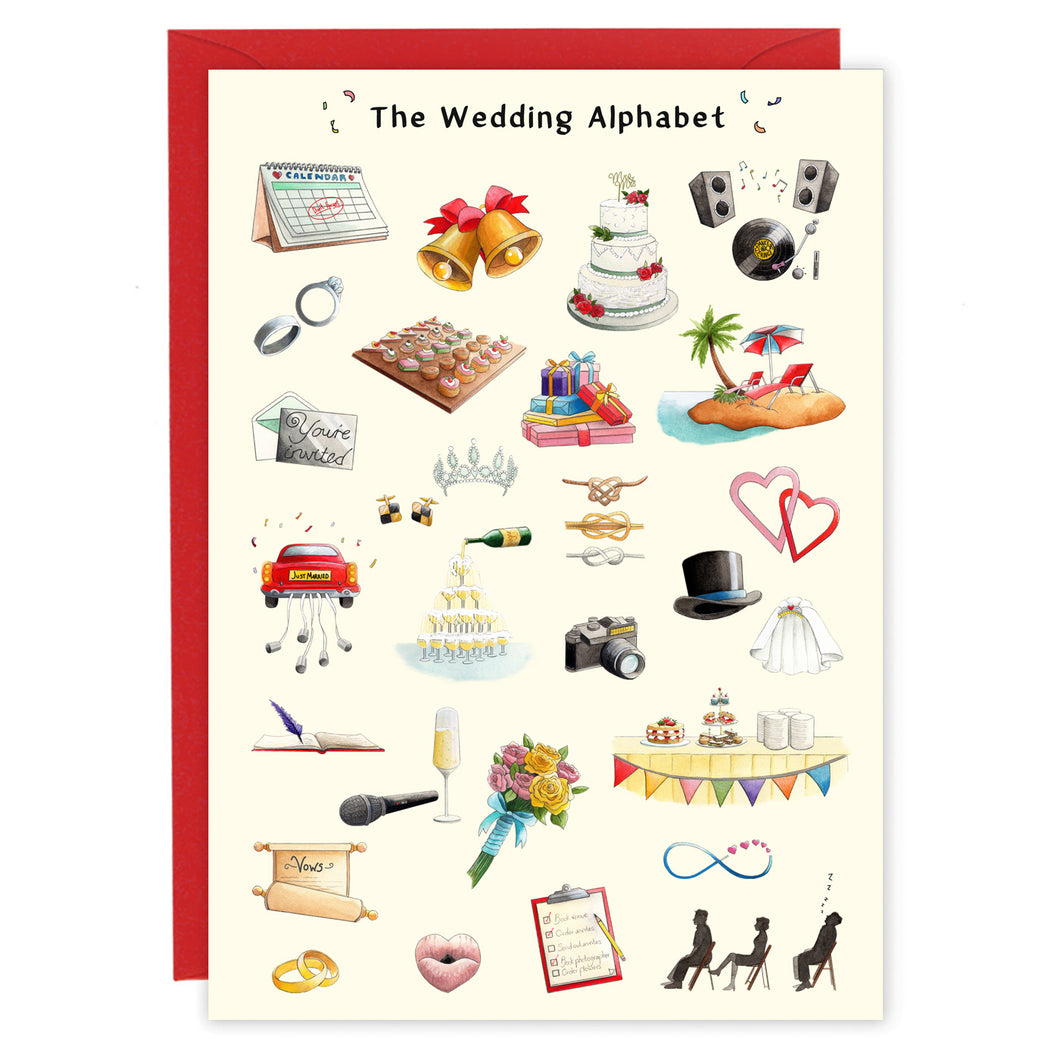 The Wedding Alphabet Greeting Card