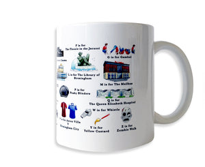the birmingham alphabet mug gift idea for a birmingham doctor or nurse