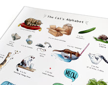 Load image into Gallery viewer, the cats alphabet art print gift idea
