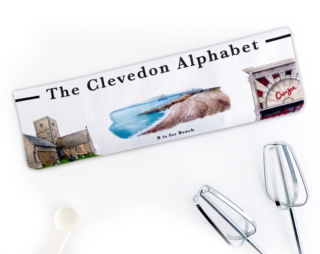 The Clevedon Alphabet Tea Towel