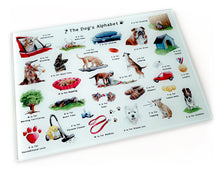 Load image into Gallery viewer, gift idea for her, the dogs alphabet chopping board
