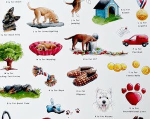 The Dog's Alphabet Art Print