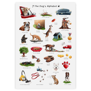 The Dog's Alphabet Art Print