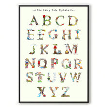 Load image into Gallery viewer, abc wall art fairy tale inspired alphabet print
