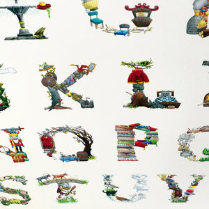 nursery alphabet art print