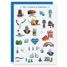 Load image into Gallery viewer, the lockdown alphabet  birthday card for him
