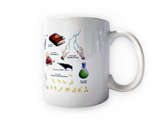 Load image into Gallery viewer, gothic gift idea for her the magical alphabet mug
