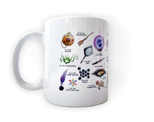 Load image into Gallery viewer, witchy gift idea for her magical alphabet coffee mug
