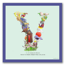 Load image into Gallery viewer, wall art alphabet letter v
