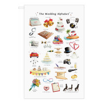 Load image into Gallery viewer, The Wedding Alphabet Tea Towel
