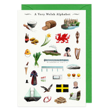 Load image into Gallery viewer, A Very Welsh Alphabet Greeting Card
