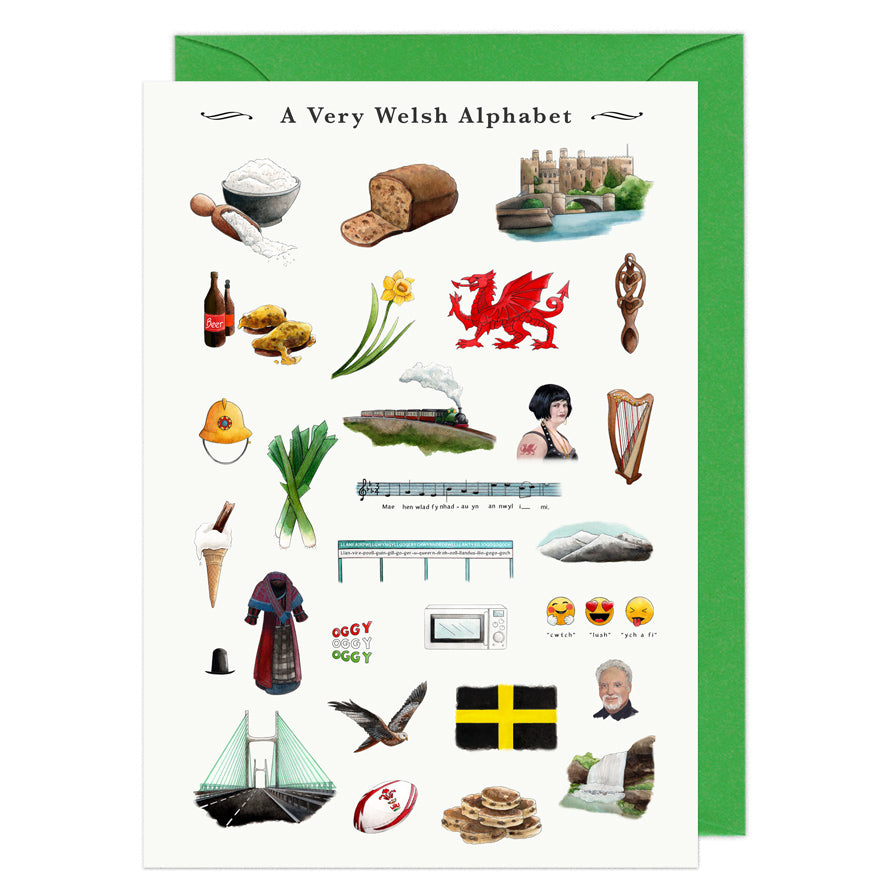 A Very Welsh Alphabet Greeting Card